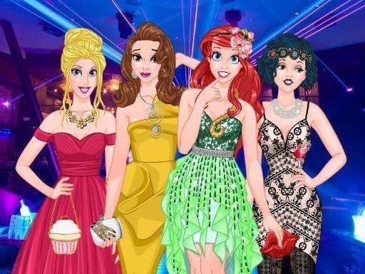 Princesses Graduation Party Night Online Dress Up Game
