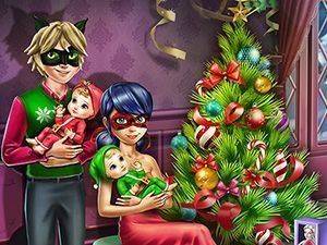 Dotted Girl Family Christmas Online Game - Holiday Activity Game