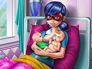 Dotted Girl Twins Birth Online Game: Baby Care Game