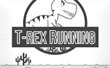 T-Rex Running Black and White - Dino Adventure Game
